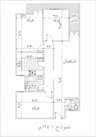 شقه 125 متر بشارع باريس