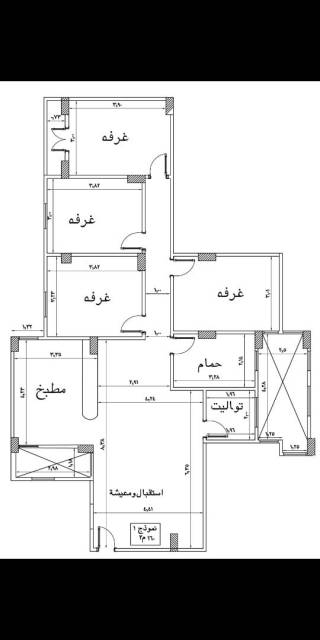 شقه 160 متر بالقرب من استراحة المحافظ وبنك عوده