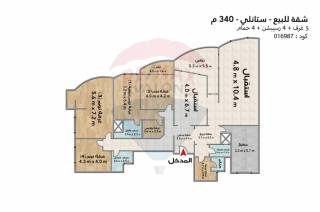 شقة للبيع 340 متر ستانلى على البحر مباشرة عمارة براند