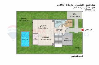 مارينا 7تالت صف من البحيره الرمليه خطواط من البحر